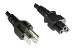 Power Cable America USA NEMA 5-15P, Type B to C5, AWG18, SVT, Approvals: UL/CSA, black, length 1.80m