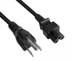 Netzkabel Amerika USA NEMA 5-15P, Typ B auf C5, AWG18, SVT, UL Zulassung, schwarz, Länge 1,80m