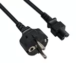 Câble secteur Europe CEE 7/7 sur C5, 0,75mm², VDE, noir, longueur 1,80m