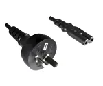 Cavo di rete Argentina tipo I - C7, 0,75 mm², omologazione: UL de ARG, nero, lunghezza 1,80 m
