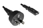 Kabel zasilający Australia typ I do C7, 0,75 mm², SAA, czarny, długość 1,80 m