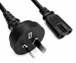 Cablu de alimentare Australia tip I la C7, 0,75mm², SAA, negru, lungime 1,80m