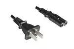 Power cable China NEMA 1-15P, type A to C7, 0.75mm², approval: CCC, black, length 1.80m