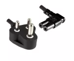 Mains cable India type D to C7 90°, 0.75mm², 2.5A, approval: BIS, black, length 1.80m
