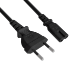 Netzkabel Israel Typ C auf C7, 0,75mm², Zulassung: SII, schwarz, Länge 1,80m