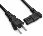 Kabel sieciowy Japan typ A do C7 90° (lewy, prawy), VCTFK, homologacja: PSE, JET, czarny, długość 1,80 m