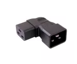 Adapter sieciowy kątowy C19 do C20, YL-3318L-1 IEC 60320-C19/20 kątowy boczny, prawy/lewy