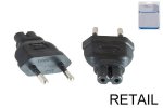 Stromadapter, Netzadapter C7 auf CEE 7/16 Eurostecker Typ C, DINIC Blister