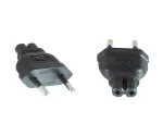 Power adapter, mains adapter C7 to CEE 7/16 Euro plug type C