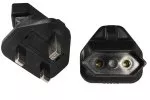 Adaptador de corriente Euroconector de 2 clavijas IEC 60320-C6 a clavija inglesa tipo G 3A, YL-6022