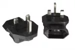 Power adapter Euro socket 2pin IEC 60320-C6 90° to England UK type G 3A plug, YL-6022L