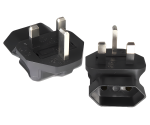 Toiteadapter Euro-pistikupesa 2pin IEC 60320-C6 90° Inglismaa UK tüüp G 3A pistikule, YL-6022L