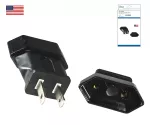 Adapter zasilania America Europlug do USA/Japonia US Nema 1-15P St./Europlug EN50075 Bu., skrzynka DINIC z eurootworem