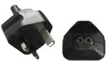 Power adapter England IEC 60320-C7 female to UK type G (BS1363) male, 3A, YL-6013