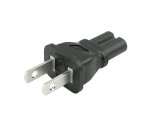 Toiteplokk USA, C7 kuni USA NEMA 1-15P IEC 60320-C7 Euro 8 Bu./ USA tüüp A, YL-1113