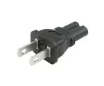Power adapter USA, C7 to USA NEMA 1-15P IEC 60320-C7 Euro 8 Bu./ US Type A, YL-1113
