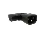 C13 naar C14 haakse netadapter, YL-3212L-1 IEC 60320-C13/14 haaks zijdelings, links/rechts