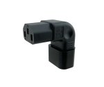 Netzadapter C13 auf C14 gewinkelt, YL-3212L-3 IEC 60320-C13/14 horizontal gewinkelt, oben/unten
