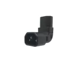 C13 to C14 angled mains adapter, YL-3212L-3 IEC 60320-C13/14 horizontal angled, top/bottom