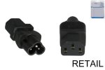 Stromadapter, Netzadapter Kaltgerätestecker C13 auf C6 Mickey Maus, DINIC Blister