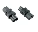 Power adapter, mains adapter C13 to C6 Mickey Mouse plug