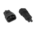 Voedingsadapter, netadapter IEC-stekker C14 naar C5 Mickey Mouse