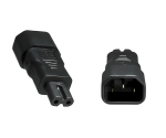 Adaptador de corriente, adaptador de red Euro-8 enchufe para aparatos pequeños C7 a enchufe IEC C14, acoplamiento, convertidor
