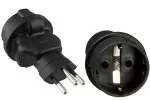 Power adapter Switzerland CEE 7/3 socket to CHE type J