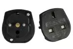 Power adapter England type G socket to CEE 7/7 plug, black