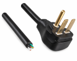 Kabel sieciowy Japan 30A/250V do otwartej końcówki, 3,5mm², VCT, zatwierdzenia: JET/PSE, czarny, długość 1,80 m