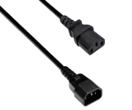 Napájecí kabel C13 na C14, 1 mm², prodlužovací, VDE, černý, délka 10,00 m