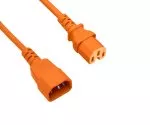 Warm appliance cable C14 to C15, 1mm², VDE, orange,