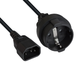 Netz Adapter Kabel C14 auf Schutzkontaktbuchse