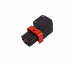 IEC-LOCK Enchufe IEC60320-C13, a la derecha o a la izquierda, para montaje con mecanismo de bloqueo