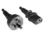 Kabel zasilający Australia typ I do C13, 1mm², AUS 3pin typ I/IEC 60320-C13, SAA, czarny, długość 5m