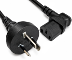 Cablu de alimentare Australia tip I la C13 90°, 0.75mm², SAA, negru, lungime 1.80m