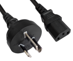 Napájecí kabel Austrálie typ I na C13, 0,75 mm², SAA, černý, délka 1,80 m
