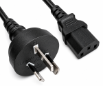 Cablu de alimentare Australia tip I la C13, 0,75mm², SAA, negru, lungime 1,80m
