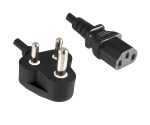 Cavo di rete India tipo D a C13, 1mm², omologazione: BIS, nero, lunghezza 5,00m