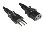Netzkabel Italien Typ L auf C13, 1mm², Zulassung: IMQ, schwarz, Länge 3,00m