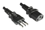 Power cable Italy type L to C13, 0,75mm², approval: IMQ, black, length 1.80m