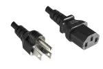 Power cable Japan type B to C13, 2mm², approvals: JET/PSE, VCTF, black, length 3.00m