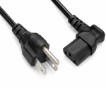 Kabel sieciowy Japan typ B do C13 90°, 0,75 mm², zatwierdzenia: JET/PSE, VCTF, czarny, długość 1,80m