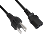 Câble secteur Japon type B sur C13, 2mm², JPN 3pin type B/IEC 60320-C13, JET PSE, noir, longueur 5m