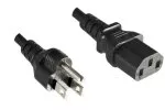 Omrežni kabel Japonska, tip B do C13, 0,75 mm², odobritve: JET/PSE, VCTF, črn, dolžina 1,80 m