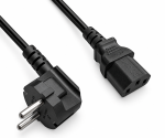 Netkabel Korea type CEE 7/4 naar C13, 0,75mm², goedkeuring: KTL, zwart, lengte 1,80m