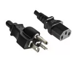 Power cable America USA NEMA 6-20P to C13, SJT 14/3C 105°C, black, length 2.00m