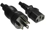 Cable de alimentación America USA Tipo B US NEMA 5-15P a C13, GRADO HOSPITALARIO, AWG18, SJT, UL, CSA, longitud 5.00m