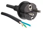power cable rubber/neoprene 1.5 mm², CEE 7/7, open-end 3cm stripped, H07RN-F 3G, VDE, length 3.00m