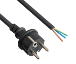 Síťový kabel pryž/neopren 1,5 mm², CEE 7/7, s otevřeným koncem 3 cm, H07RN-F 3G, VDE, délka 2,00 m
